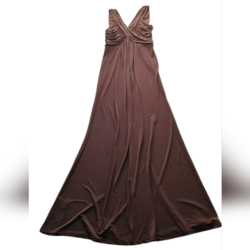 BCBG Chocolate Sleeveless Maxi Dress - Picture 2 of 9